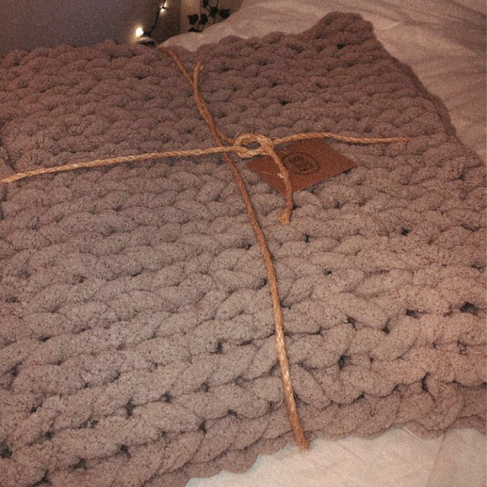 Hand made chunky knit blankets!